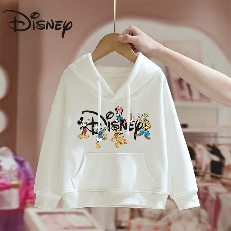 

Disney 2023 New Spring Clothes Children's Wear Girls' Sweater Casual Clothes Long-sleeved Top Cartoon Hoodie