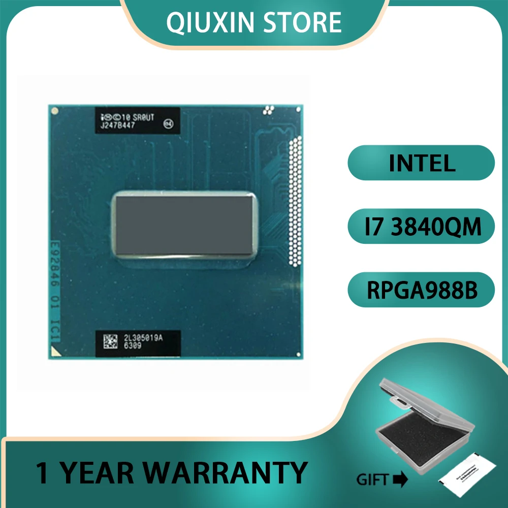 

Original Intel Core I7 3840QM SR0UT CPU I7-3840QM processor 2.80GHz-3.8GHz L3=8M Quad core free shipping ship out rPGA988B