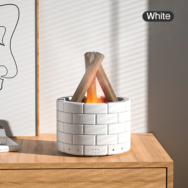 

Диффузор эфирного масла с пламенем, увлажнитель воздуха, ультразвуковой диффузор для ароматерапии с прохладным туманом 500 мл и ночником для домашнего офиса