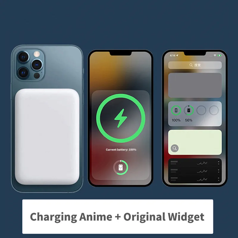 Фото Магнитный Power Bank Type-C Prot для Apple, внешний аккумулятор, портативное беспроводное зарядное устройство для iPhone, запасная батарея Magsafe Powerbank №3