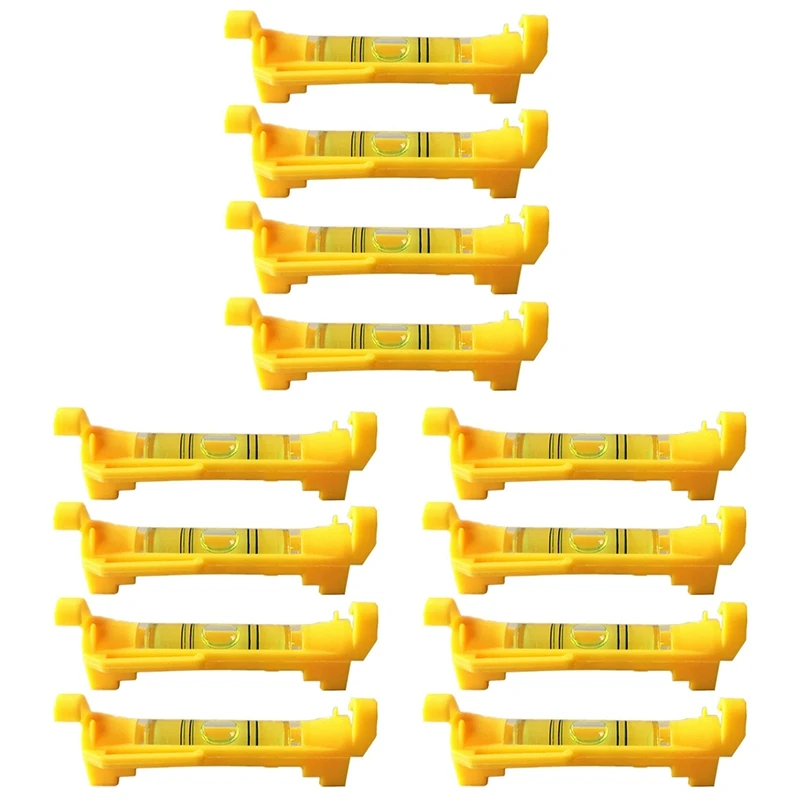 HOT SALE 12Pcs String Level Hanging Line Bubble Levels For Leveling Surveying Building Trades Bricklaying Etc. (Yellow)