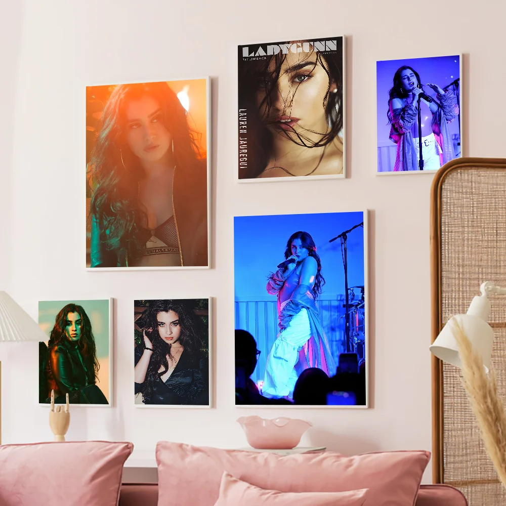 Popular Music Star Lauren Jauregui DIY Sticky Poster Waterproof Paper Sticker Coffee House Bar Home Decor