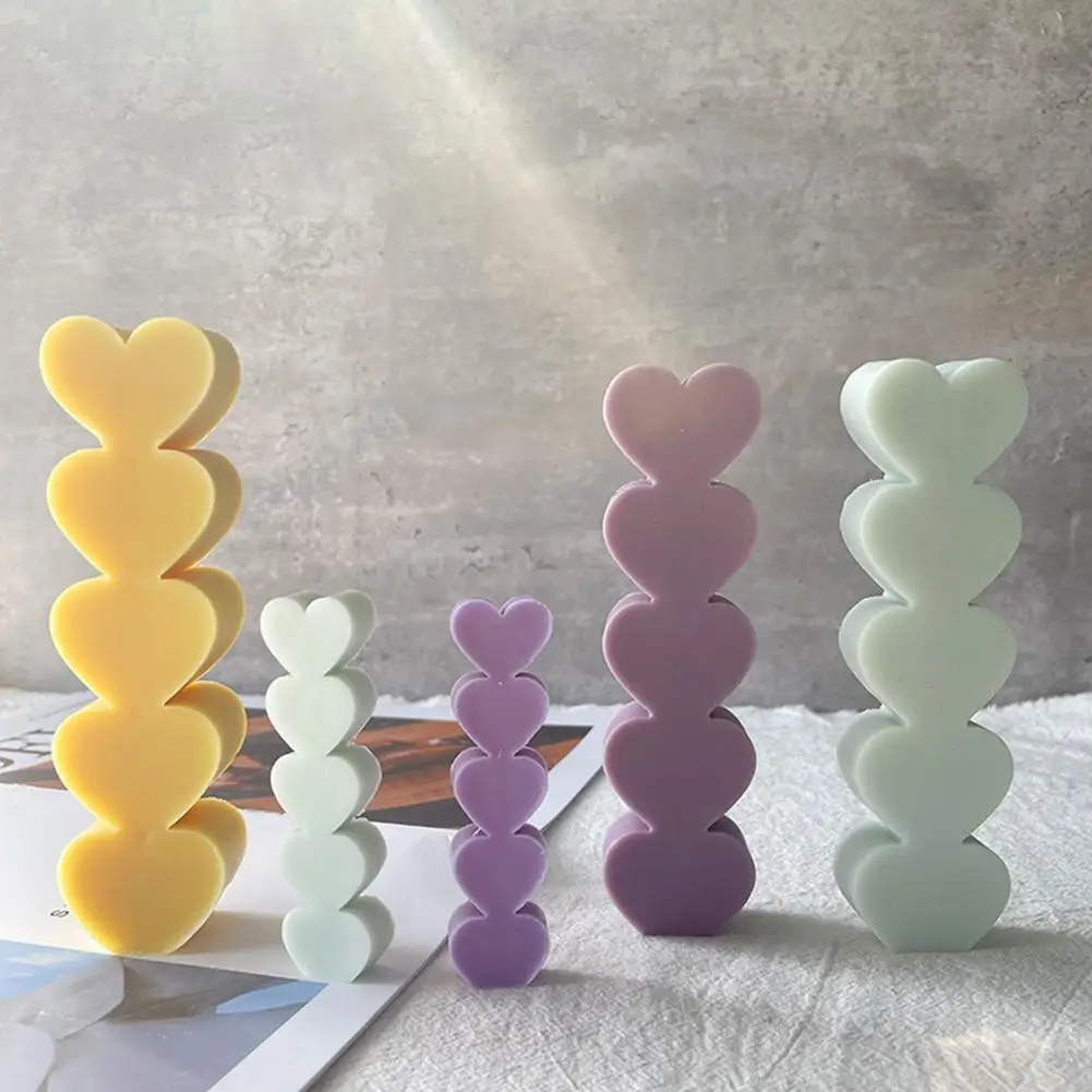 

Heart Shape Candle Mold for Wedding Party Dinner Candle Making DIY Handmade Scented Candles Clear Cylinder Candle Mould