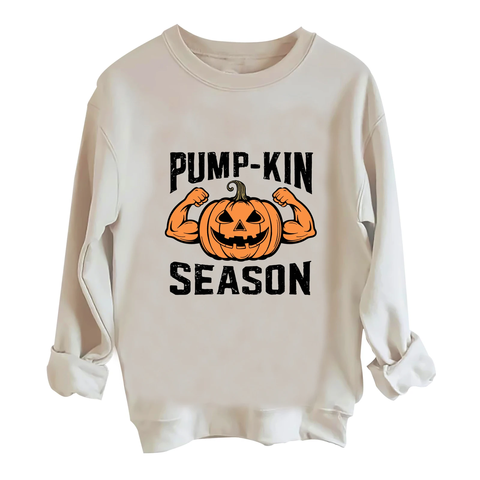 Весенне-осенний Повседневный Свитшот унисекс с круглым вырезом и длинным