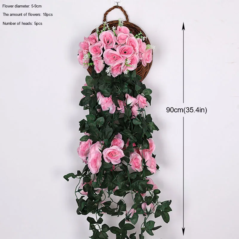 

Искусственные цветы висячая роза шелковая лоза 80 см