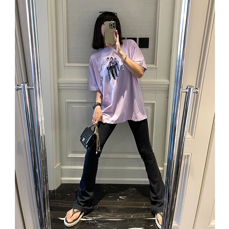 Женская футболка с коротким рукавом в стиле ретро