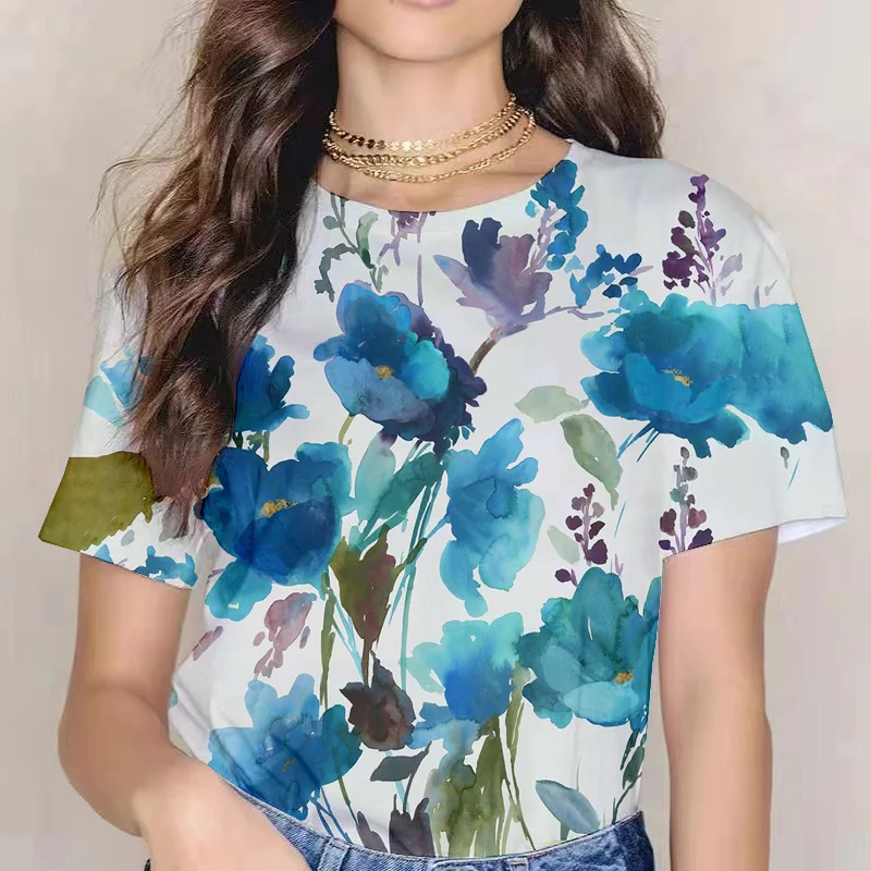 

Large T-shirts 3d Printing 2022 Fashion Blouse Summer Hot Sale Around Neck Harajuku Girls t Shirts Plus Size Short Sleeve Top