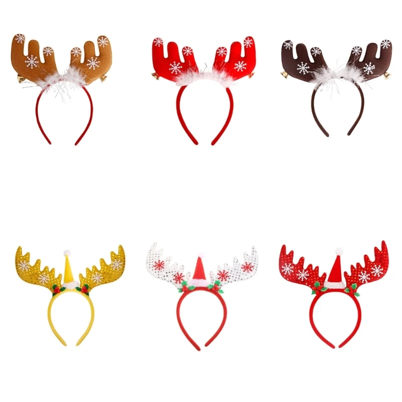 

Christmas Antlers Headband Cute Hair Hoop Deer Horn Hairband Elk Headband