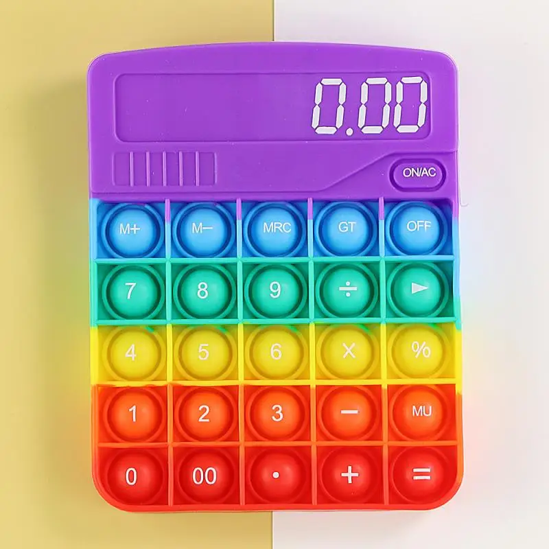 Радужный калькулятор, фиджет-игрушки для детей, Обучающие игрушки, игрушки антистресс для детей, мальчиков и девочек