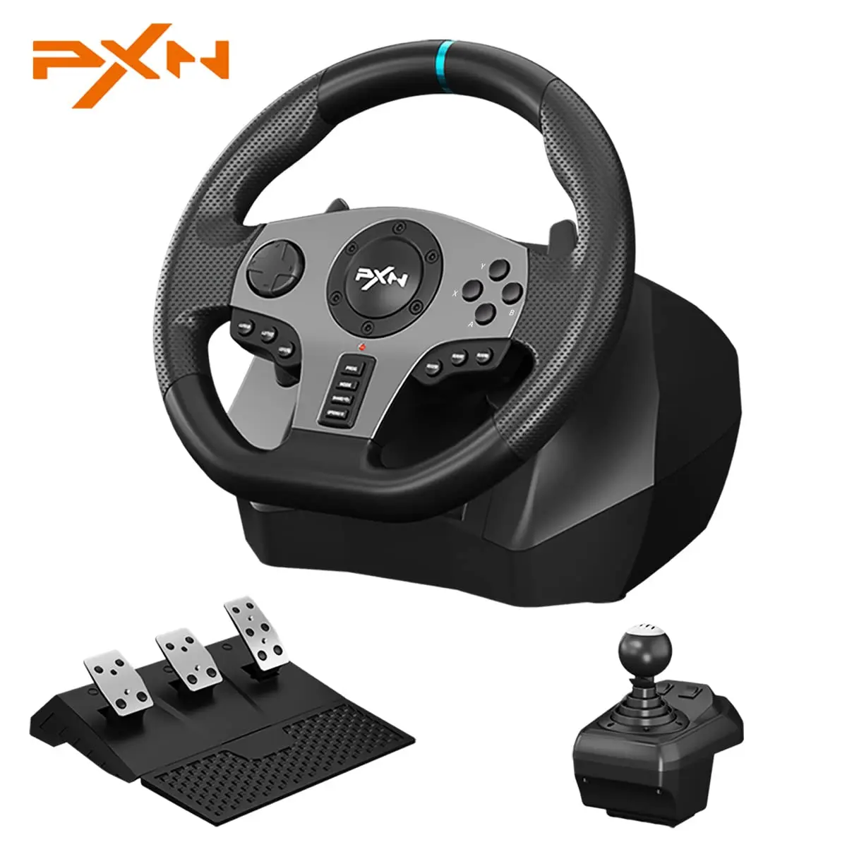 Gaming Steering Wheel PXN V9 Volante PC Gaming Racing Wheel for PS4/PS3/Xbox One/Android TV/Nintendo Switch/Xbox Series S/X