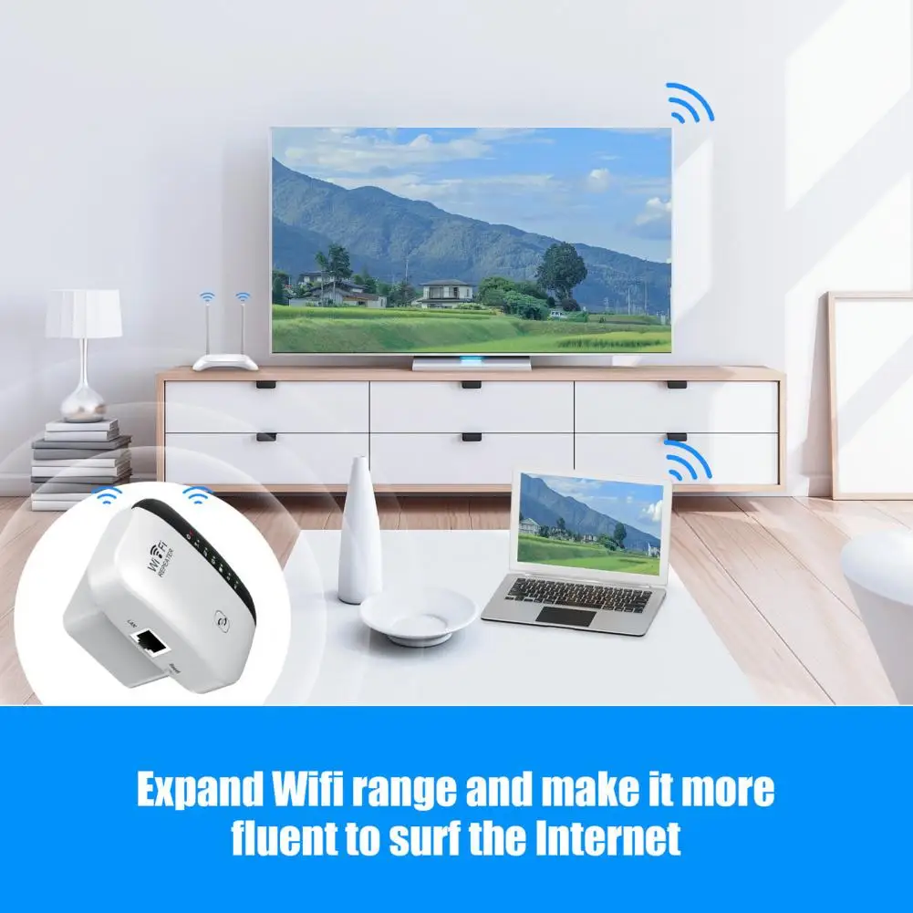 

Powerful Two Working Modes WiFi Signal Extender Long Range Wireless WiFi Router Signal Booster Network Extender