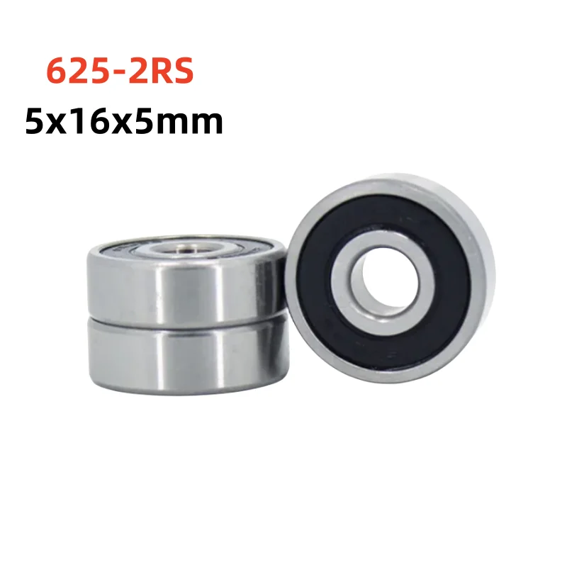 

50/100pcs 5x16x5mm 625RS 625-2RS 625 RS 2RS Miniature mini ball bearings 5*16*5mm Deep Groove Ball bearing