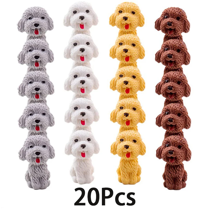 Top Erasers Animal Pencil Erasers Toppers Cute Eraser Tops Pet Puppy Eraser Caps Funny Dog