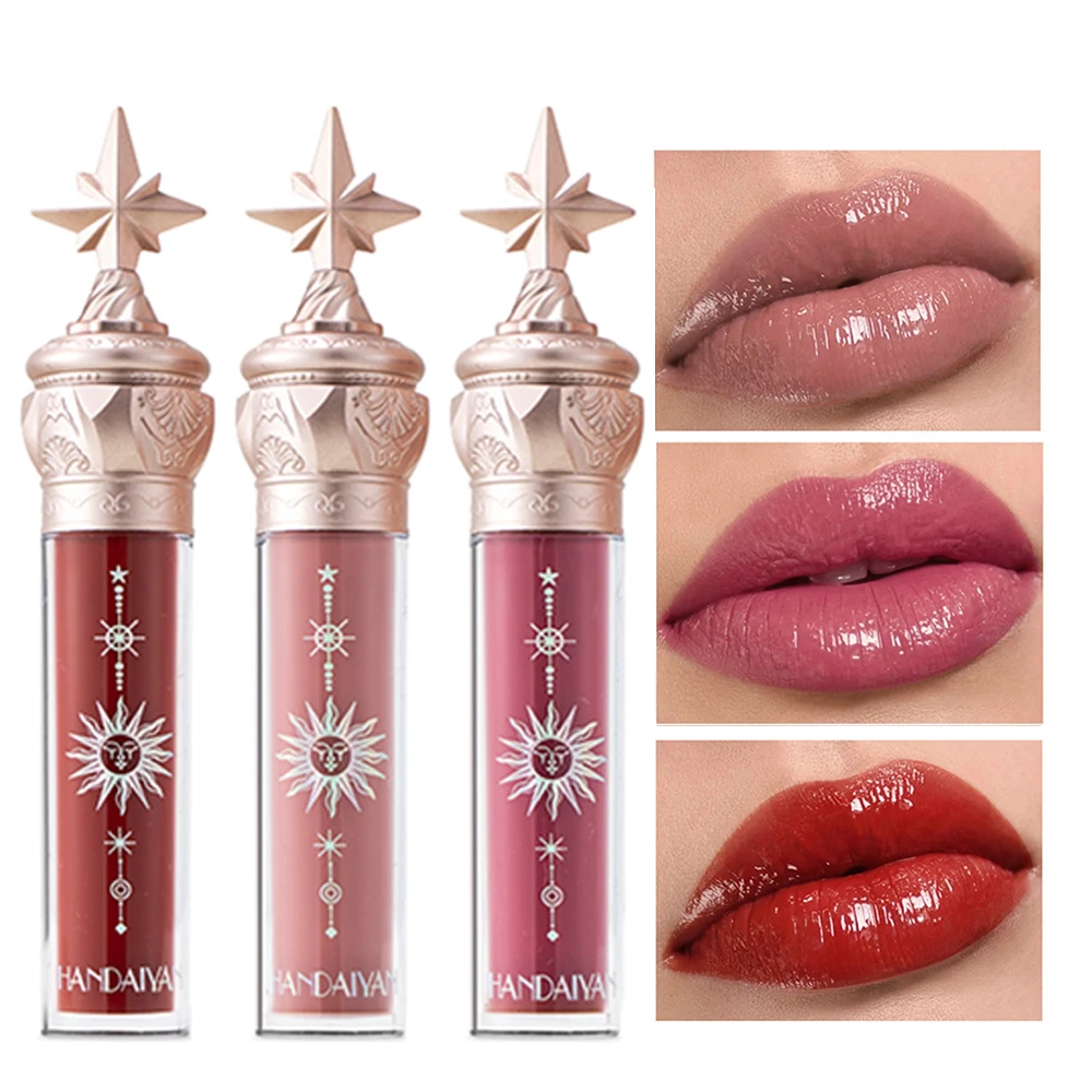 

HANDAIYAN Star Lip Gloss Waterproof Liquid Lipstick Makeup Long-Lasting Moisturizer Lipgloss Tint Make Up Cosmetics Lip Plumper