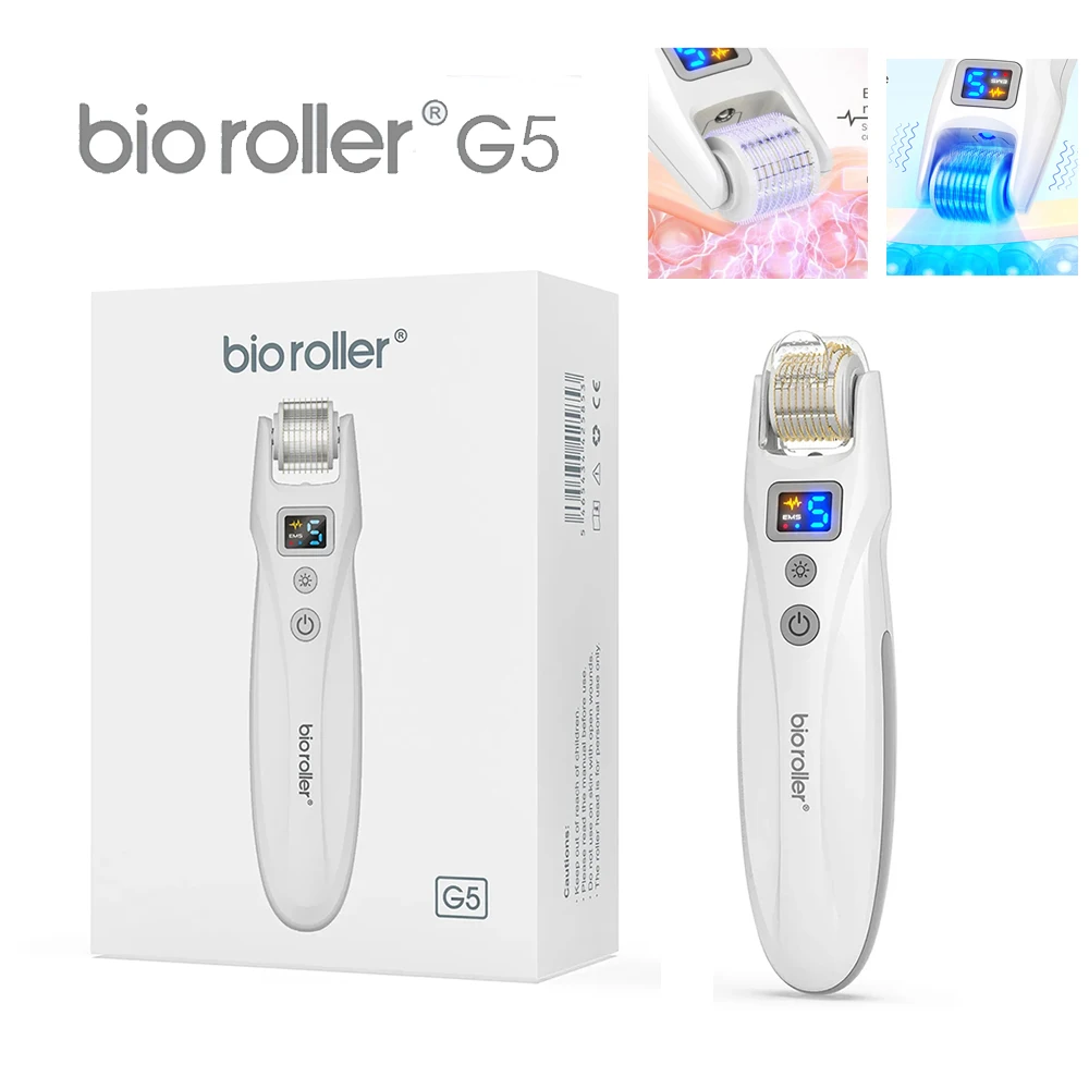 Bio Roller G5 Wireless 540 Titanium Needles Automatic EMS+LED Blue&Red Light Initiate Skin Repair+Rejuvenated Collagen Skin Care