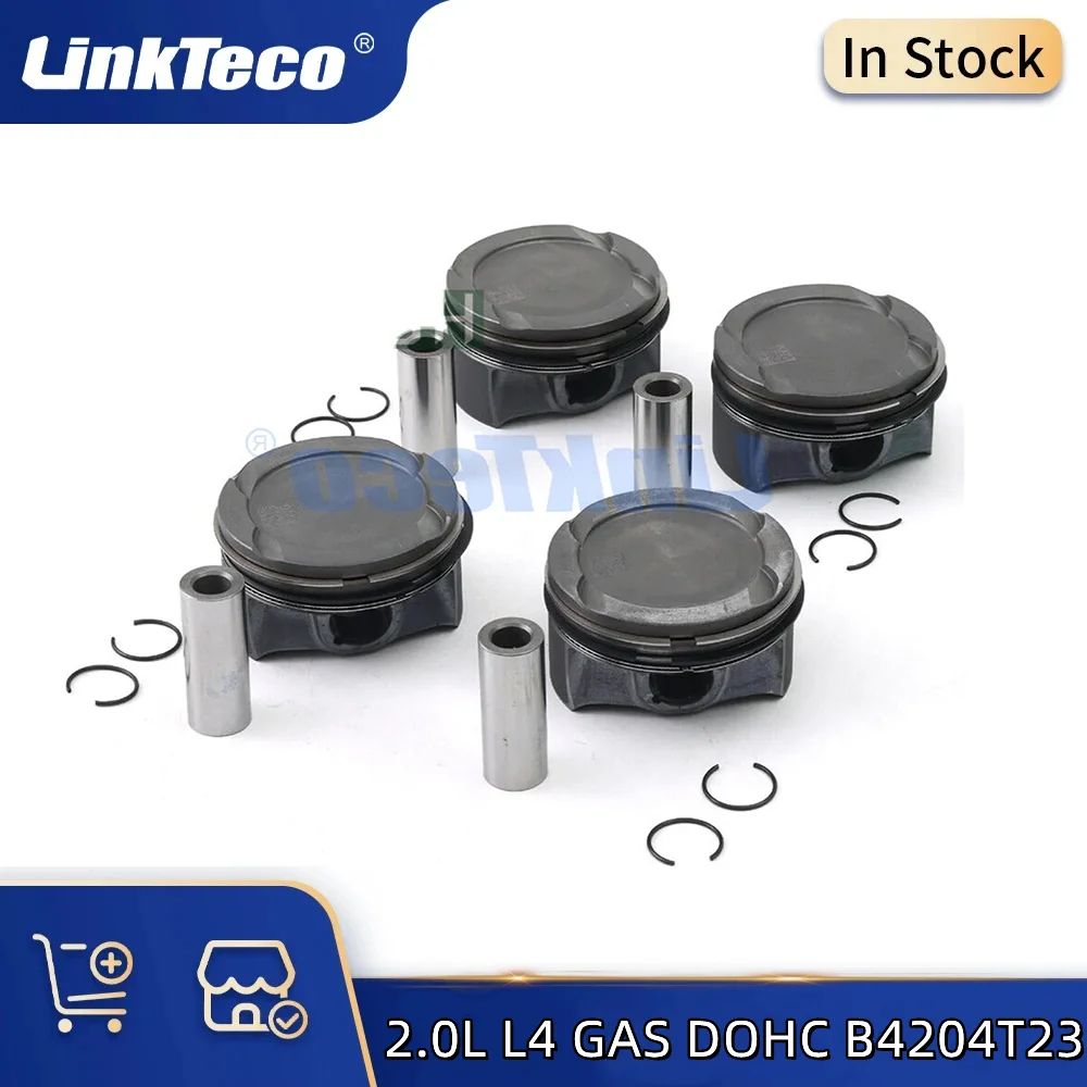 

4 шт. комплект поршней и колец двигателя автомобиля STD Φ82 мм для Volvo S60 S90 V40 V60 V90 XC40 XC60 XC90 2.0 L L4 GAS DOHC B4204T23 2014-2020 гг.