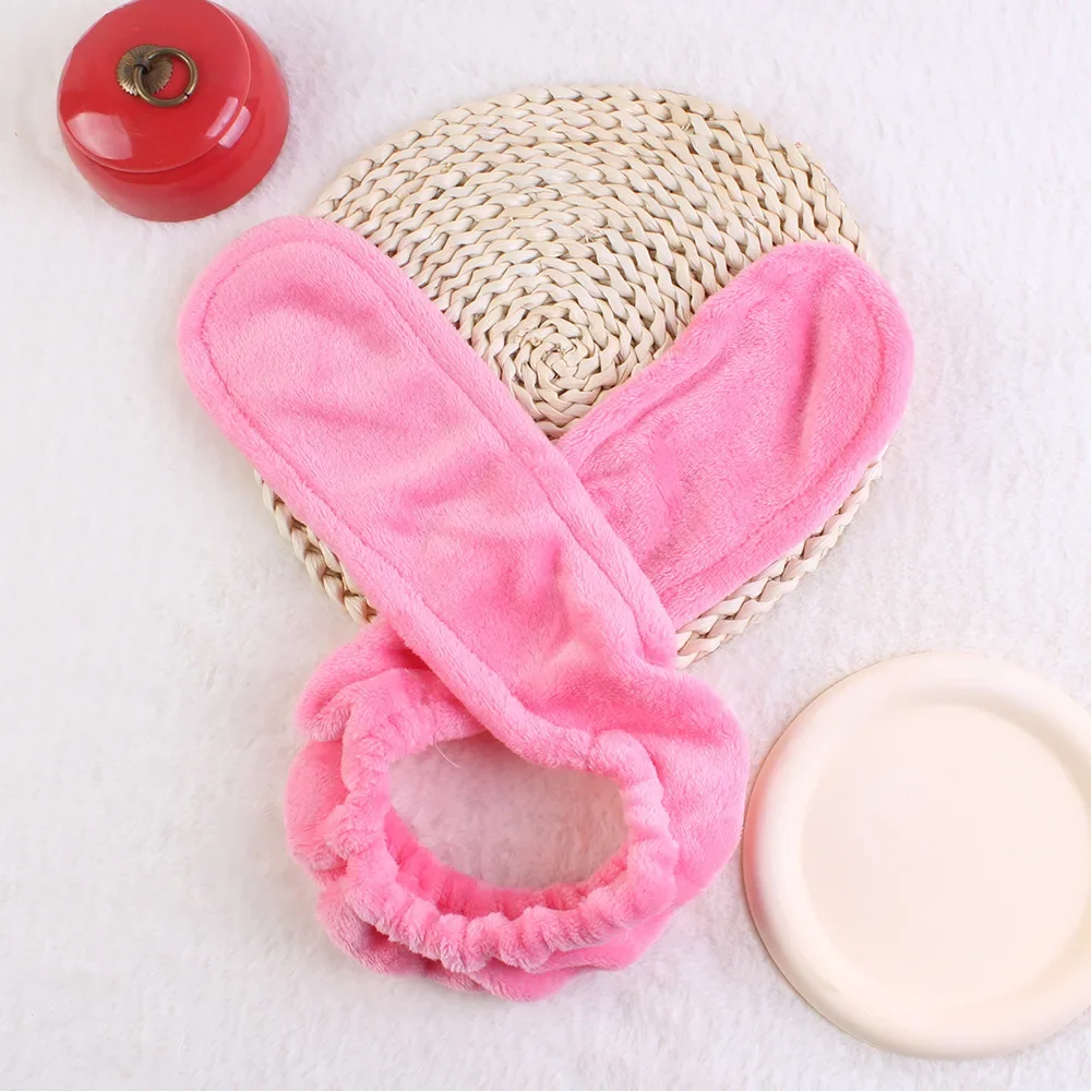 Безнагревательная коралловая бархатная повязка на голову для мытья лица бигуди