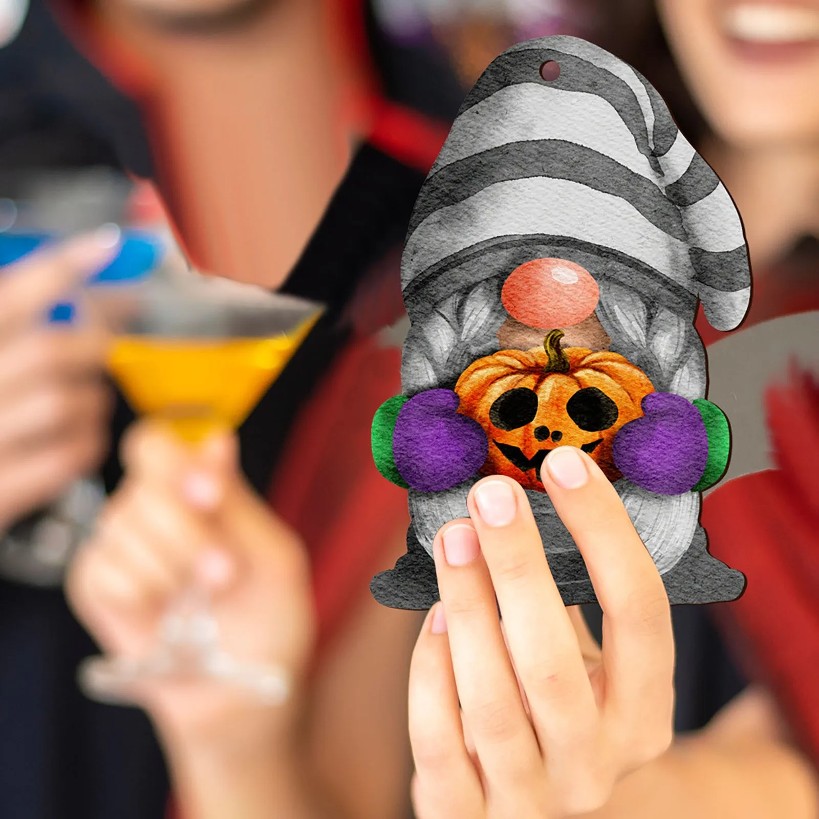 

Пасхальные украшения для деревьев на открытом воздухе, Хэллоуин, гном, карликовый деревянный маленький кулон, украшение для праздничной ве...