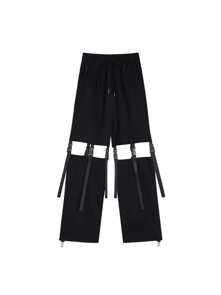 

2022 New E-girl Long Pants Women Fashion Punk Style Y2k Harajuku Straight Casual Loose Wide Leg Trouser Streetwear Tide Design