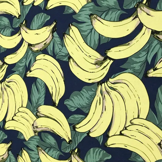 Ткань из натурального чистого хлопка поплина ткань с принтом бананов ширина 145 см