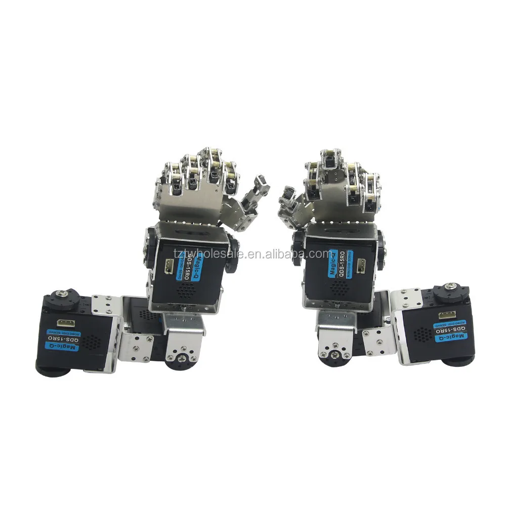 Человеческий робот левая рука правая с пальцами манипулятор и сервопривод для DIY