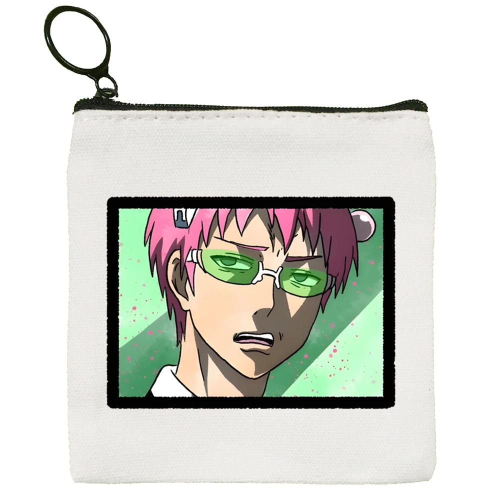 Холщовая Фотосумка Saiki K Kusuo No Psi Nan компактная для хранения ключей и монет