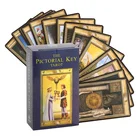 Изображённый ключ, Tarot карты; Настольные игры, колода гадания с изображением оркулака, 78 листов, руководство в формате PDF на английском языке, книга с игральной картой, Домашняя вечеринка с мудростью