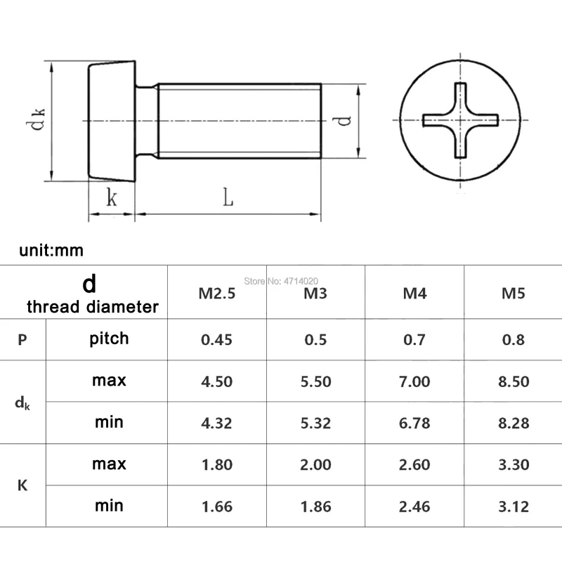 10/50 шт. M2.5 M3 M4 M5 304 A2-70 нержавеющая сталь GB822 крестовые утопленные шурупы с сыровой
