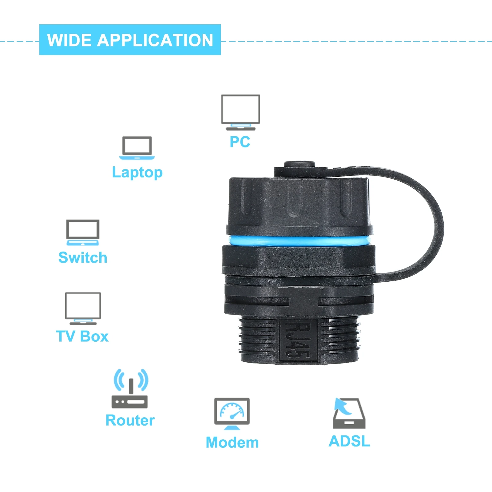 5/10 шт. RJ45 соединитель для монтажа на панели IP68 экранированная переборка для крепления на панели Ethernet LAN сквозной разъем для CAT6/CAT5E/CAT5