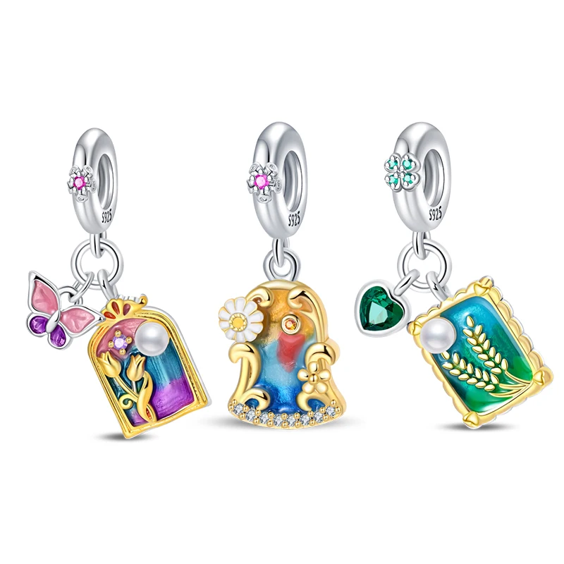 Подвеска из серебра 925 пробы для Pandora оригинальный браслет Женский изысканный