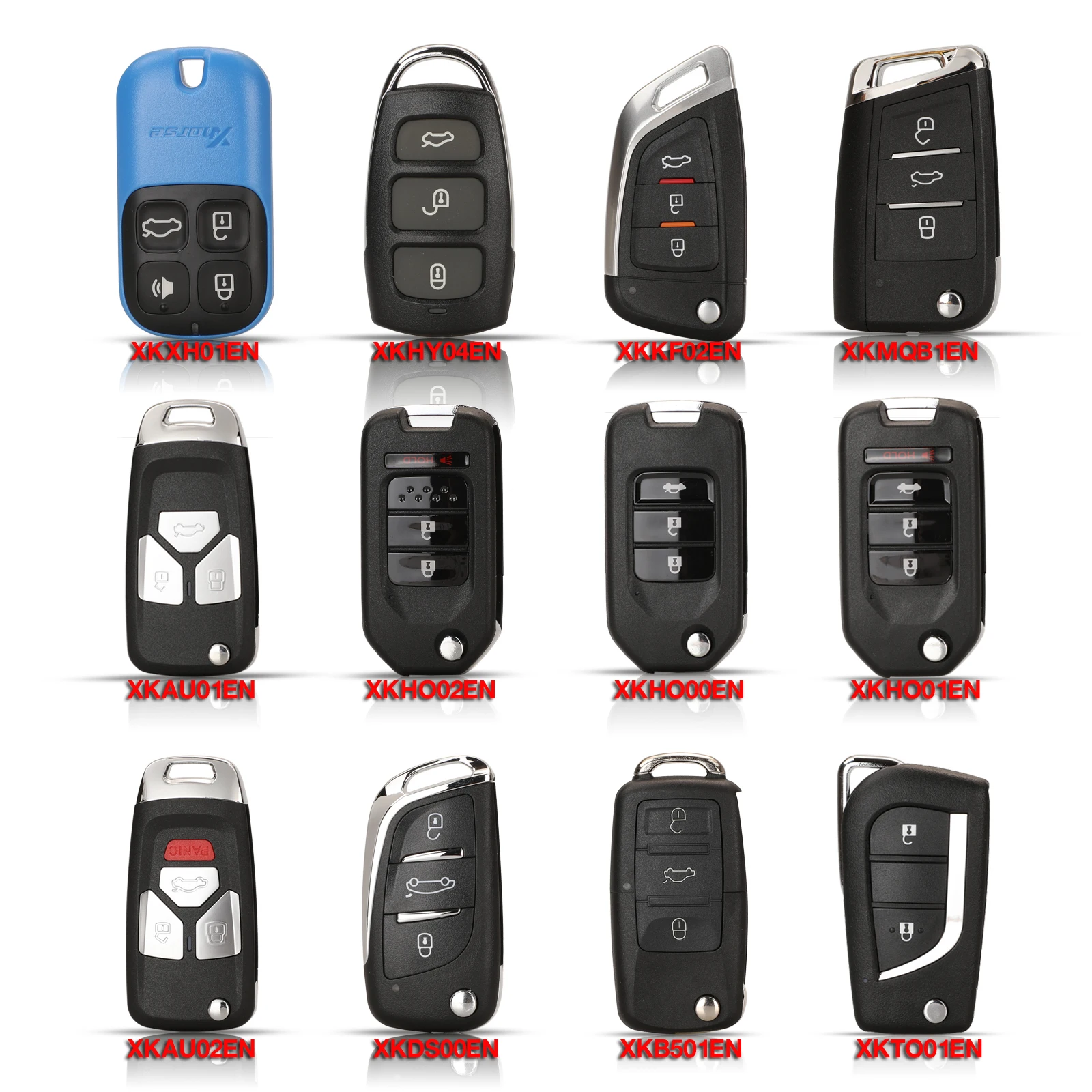 

jingyuqin 10pcs Wire Remote Key Work For VVDI2/VVDI Key Tool/MIni Key Tool Max XKXH01EN,XKHY04EN,XKKF02EN,XKMQB1EN,XKAU01EN