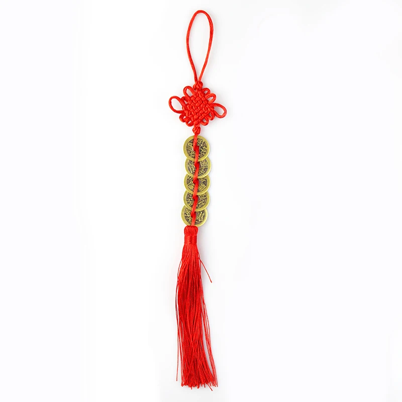 

China Copper Cash Gold Money Chinese Knot Talisman Pocket Car Home Wall Good Luck Hanging Decorations Ornament Wind Chimes Gifts