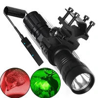 red green and white light super bright and durable outdoor focusing zoom 501b battery life long clip flashlight