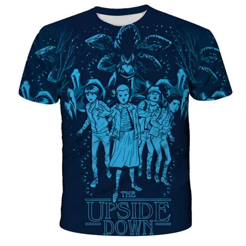 

3D Printing Cartoon Baby Stranger Things 4 T Shirts Clothes Summer T-Shirts Boys And Girls Fashion New Style Top Tees 4-14 Years