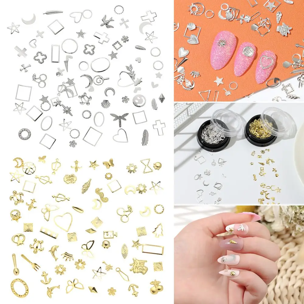 

3D Laser Metal Rivets Holographic Nail Art Decoration Nail Sequins DIY Manicure Nail Stickers Sparkly Design