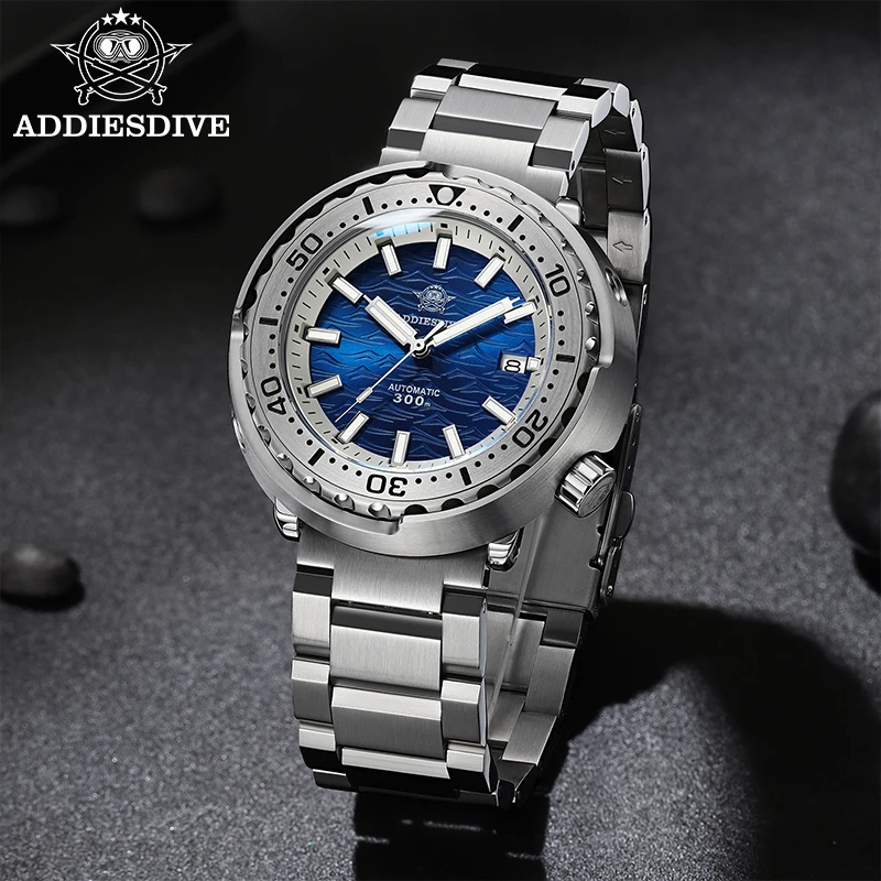 Фото Мужские часы для дайвинга ADDIESDIVE Tuna NH35 с сапфировым стеклом, водонепроницаемостью 30 бар, из нержавеющей стали 316L, с керамическим безелем, автоматические механические часы №5