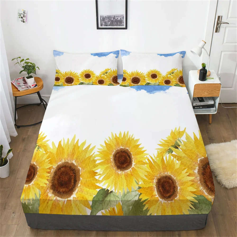 Комплект постельного белья с 3D подсолнухами для женщин и девочек комплекты