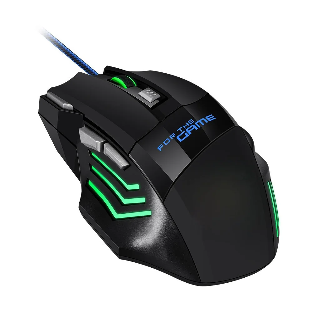 Проводная игровая мышь с RGB-подсветкой, 7 кнопок, регулируемое разрешение DPI, эргономичный дизайн, оптическая мышь для геймеров, ноутбуков и ПК (art.: 3920dbfebfa38) - 3920dbfebfa38