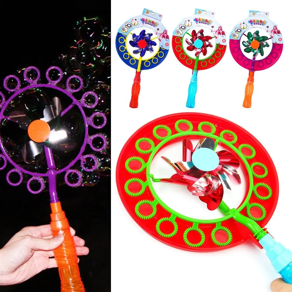 

Gift Kids Toys Outdoor Fun Children Bubble Wand Soap Bubbles Maker Blowing Bubble Tool Bubble Machine Windmill Bubble