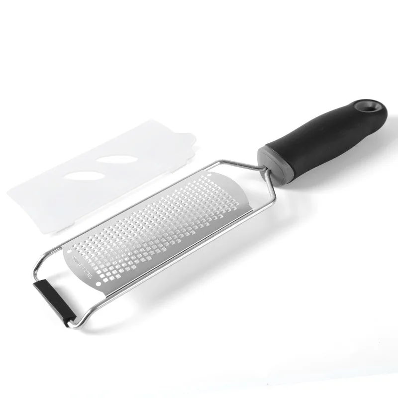 

1Pcs New Stainless Steel Grater Plastic Handle Hanging Easy Storage With Protective Cover For Household Kitchen Tools SSJ344