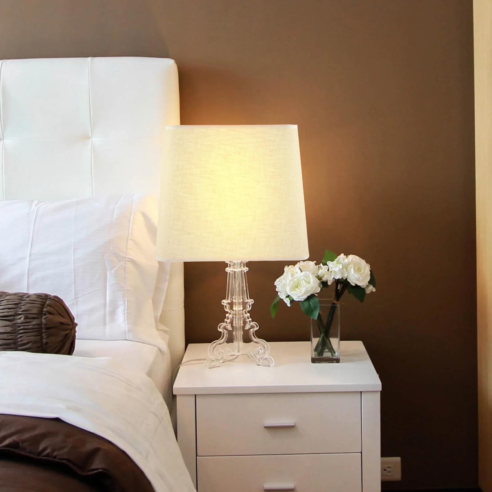 

Lamp Shade Compact Light Square Shades Pendant Cover Lamps Simple Daily Use Wear-resistant Cloth Hotel Small Household