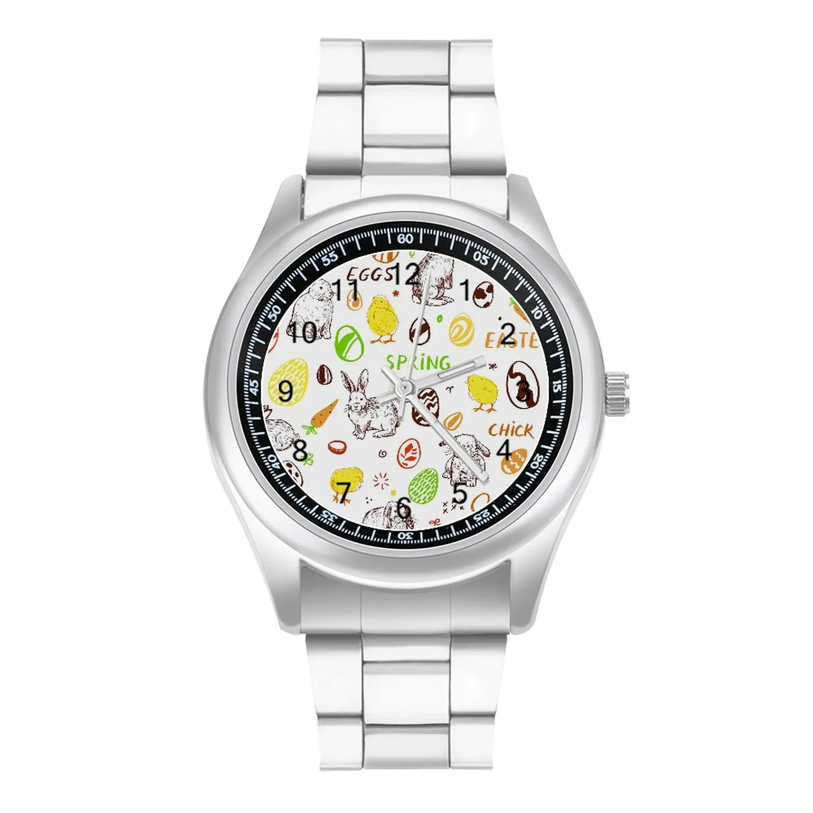 

Easter Egg Quartz Watch Carrot Rabbit Photo Fancy Wrist Watch Stainless Affordable Sport Boy Wristwatch