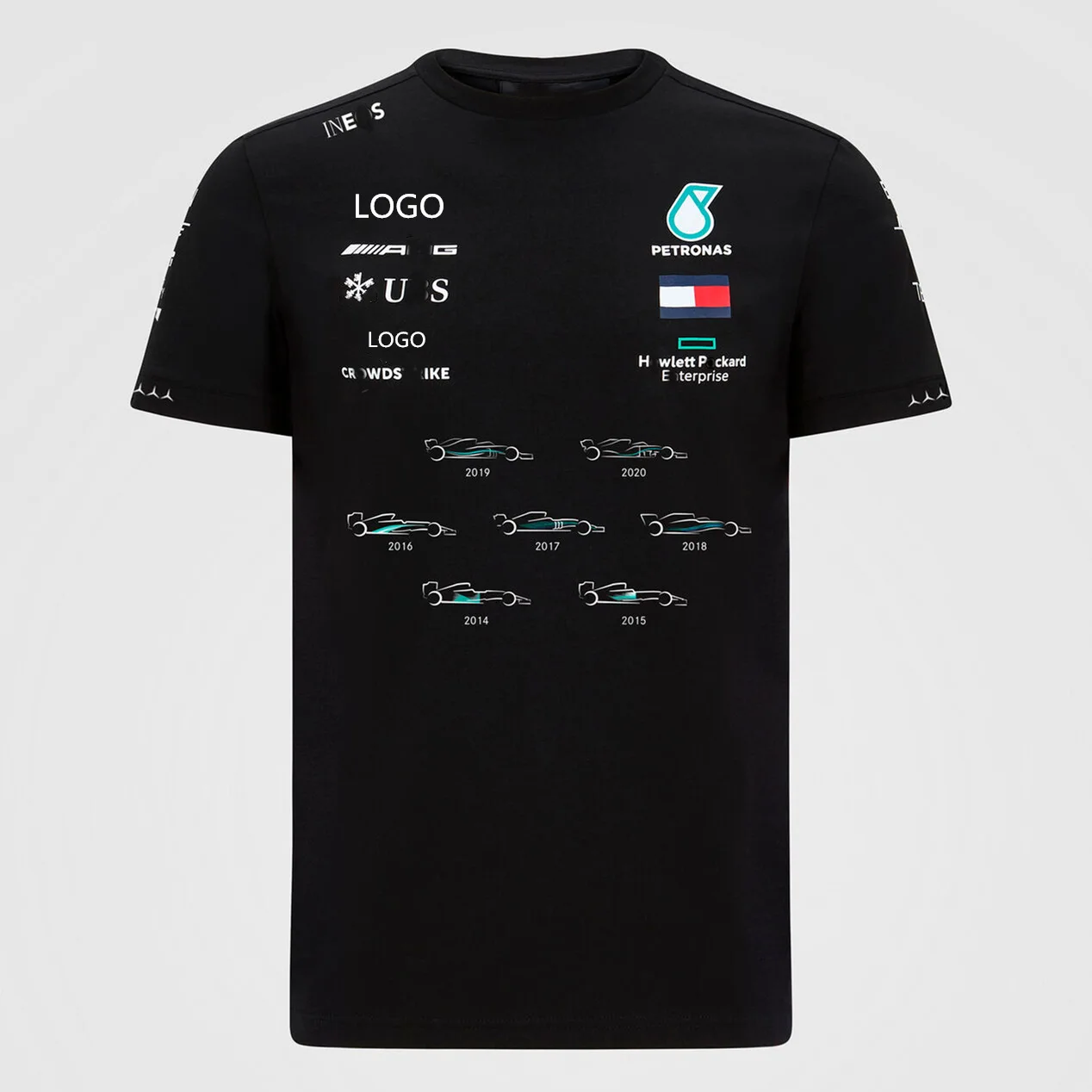 

21 new 3D digital printing F1 racing cycling clothing men's short-sleeved T-shirt brand car LOGO overalls