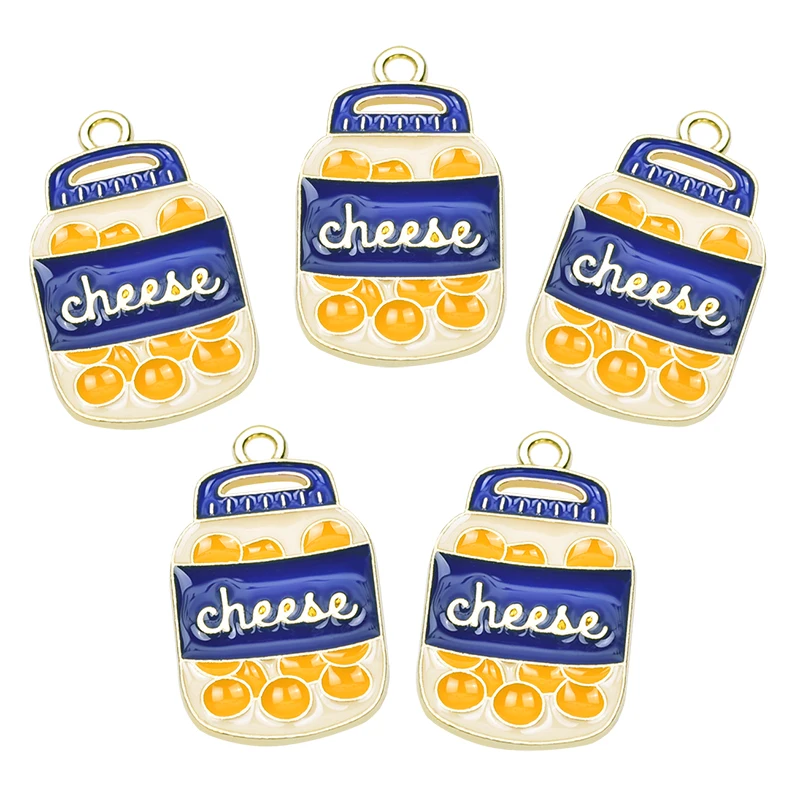 

10PCS New Style Alloy Enamel Chesse Charms Pendant Accessories For Gift Jewelry Making Earring Necklace Craft Finding