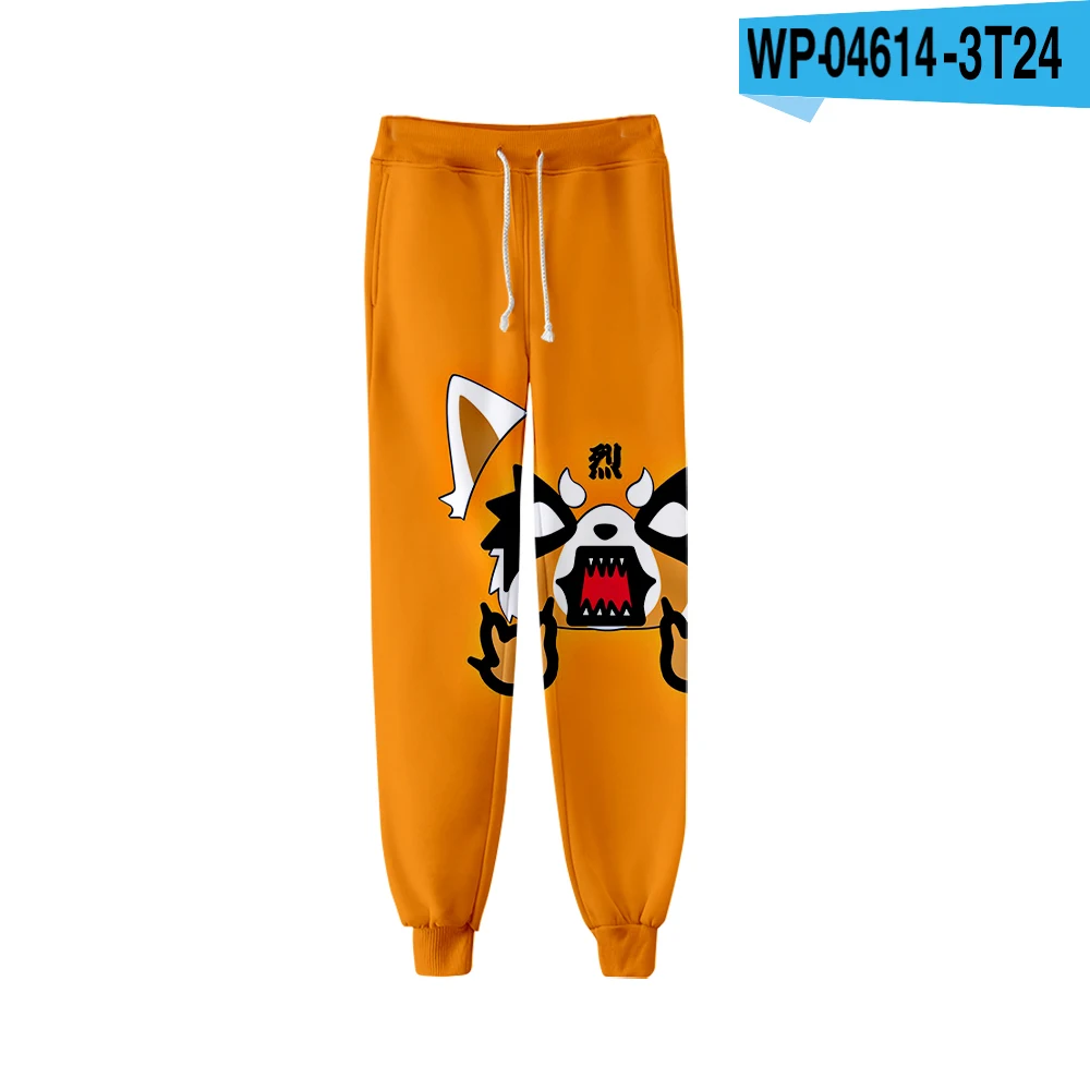 

Aggretsuko Pants 3D Trousers Jogger Pants Men Women Sweatpants Harajuku Streetwear American Cartoon Boy girls kids Long Pants