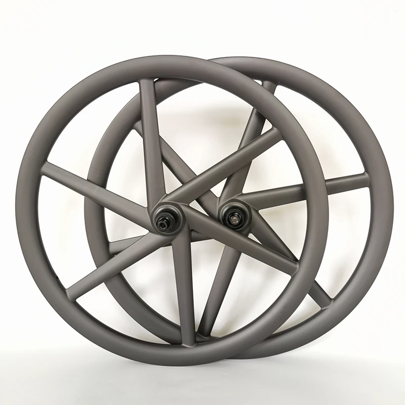 700c 6 Spoke Road Gravel Carbon Wheelset Disc Brake Tubeless Rims 31mm Width 40mm Depth Racing Bicycle Wheel Center Lock Hub