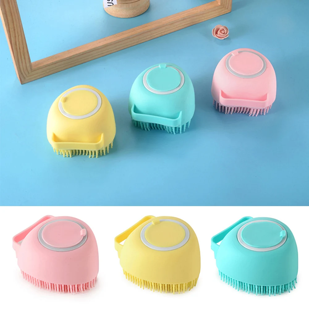 

Dog Silicone Bath Brush Massage Cleaning Products Refillable Shower Gel Silicone Soft Durable Save Space Massage Brushs xqmg
