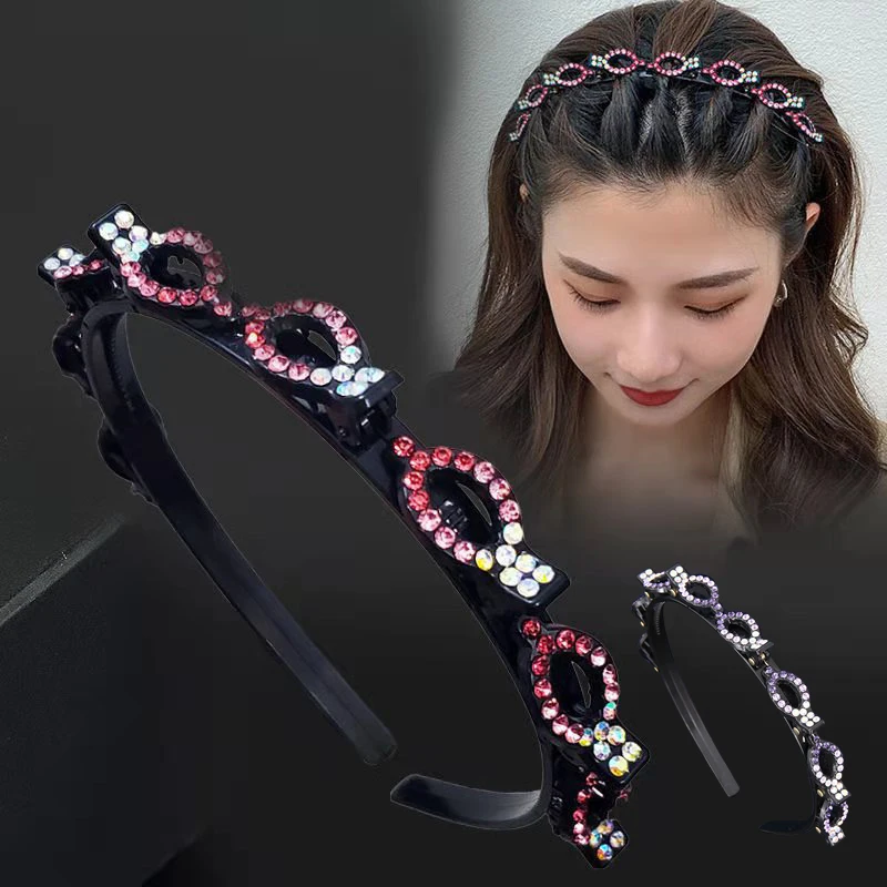 

Fashion Pearl Non-Slip Rhinestone Hairbands Elastic Flower Women Hair Hoop Bands Headband Bezel Girls Hair Accessories Headdress