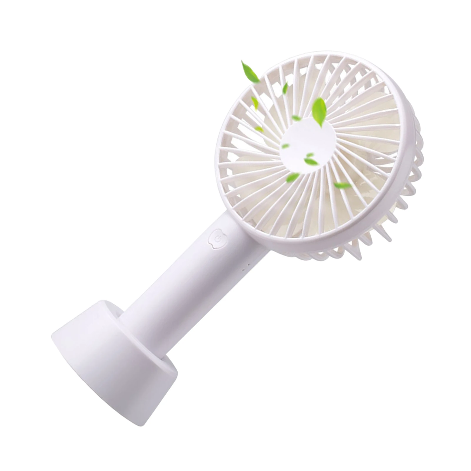 

Портативный ручной настольный вентилятор на батарейках с подставкой