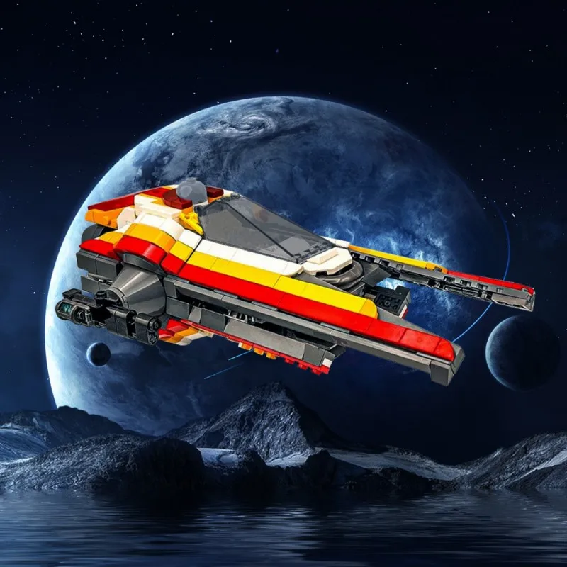 MOC Звездный фильм Космический корабль Ayy Gida's M52X Space Starfighter Высокотехнологичный